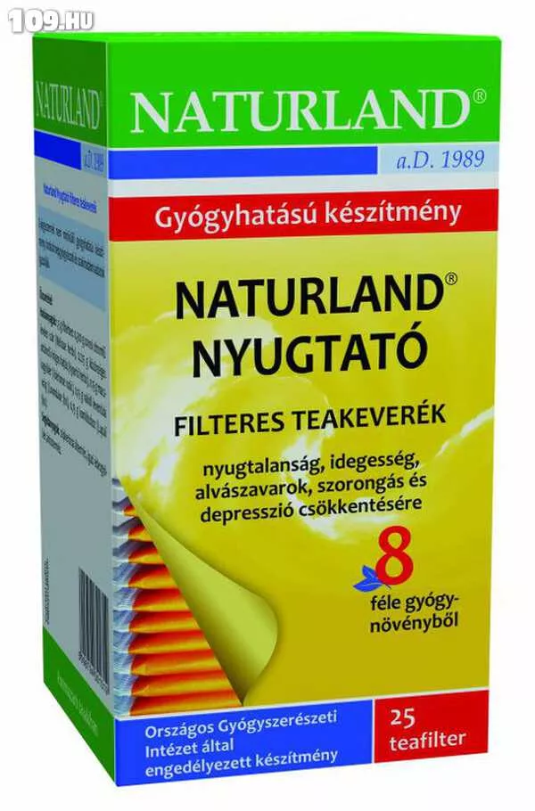 NATURLAND Nyugtató tea filteres 25 filter